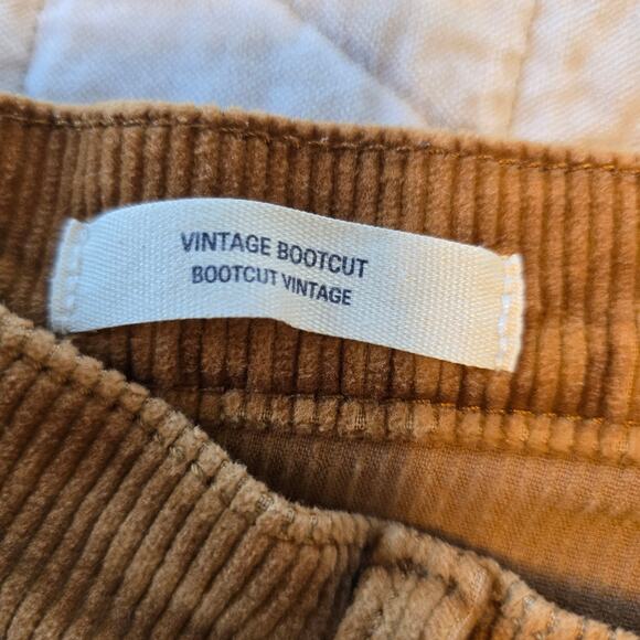 Universal Thread Vintage Bootcut Corduroy Pants Womens 10 Brown Orange Casual - Picture 4 of 8